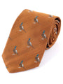 Atkinsons Standing Pheasant Wool & Silk Woven Shooting Tie, Rust