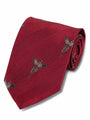 Woven Silk Pheasant Tie, Autumnal Red