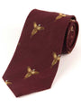 Atkinsons 'Soaring Pheasant' Wool & Silk, Woven Shooting Tie, Wine