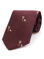 Atkinsons 'Man with Dog' Wool & Silk Woven Shooting Tie, Burgundy
