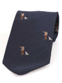 Atkinsons 'Man with Dog' Wool & Silk Woven Shooting Tie, Navy