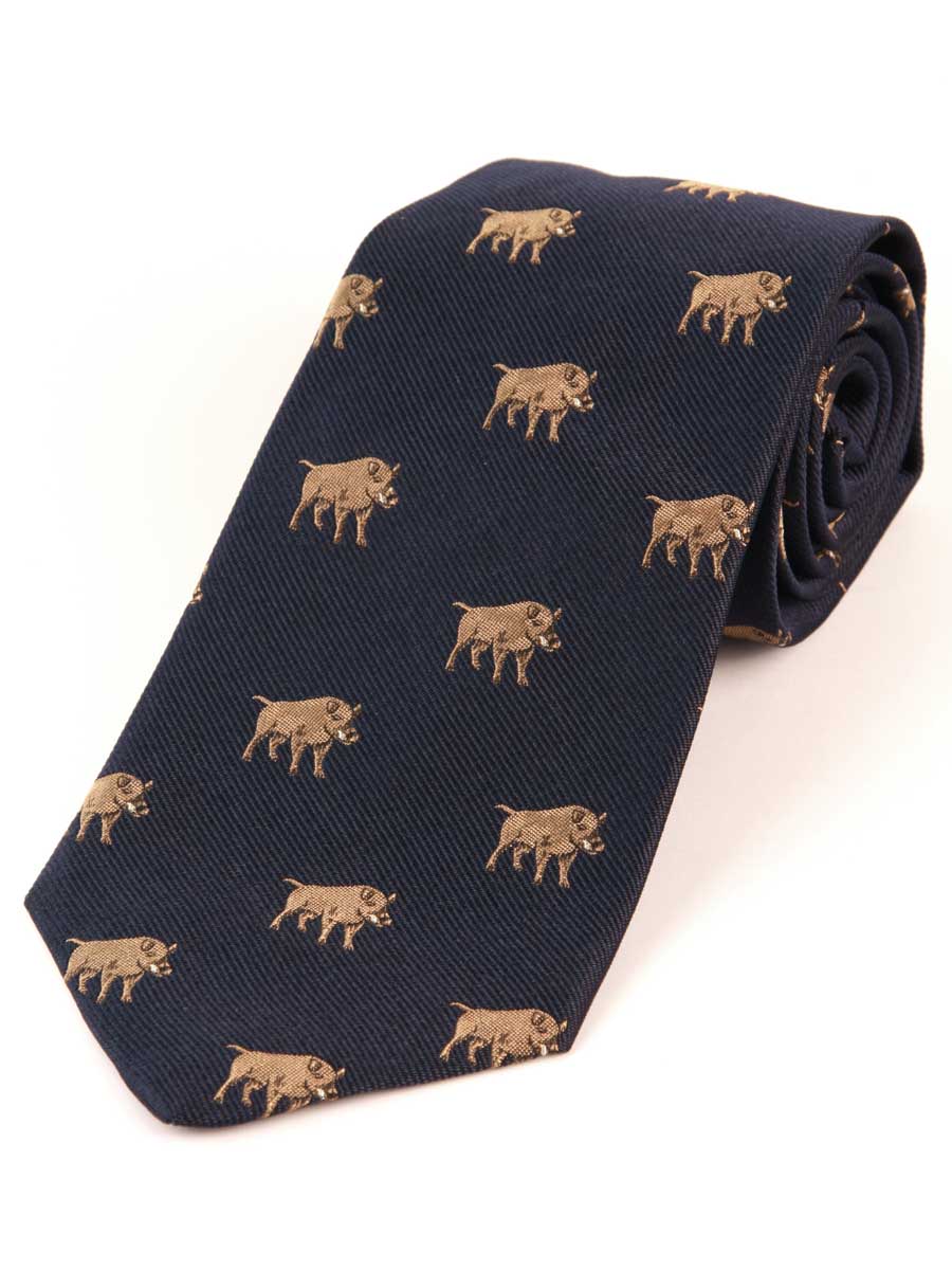 Atkinsons 'Boar' Silk Tie - Navy