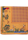 Shooting Scene Silk Pocket Square - Burnt Gold