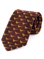 Atkinsons Pheasant Two Tone Woven Silk Tie, Burgundy & Gold