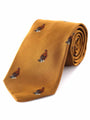 Atkinsons 'Standing Grouse' Woven Silk Shooting Tie, Gold