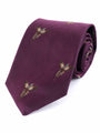 Atkinsons Soaring Pheasant Woven Silk Tie, Bilberry