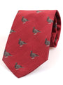 Atkinsons 'Standing Grouse' Wool & Silk Shooting Tie, Wine