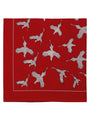Large Cotton Handkerchiefs with Pheasant Print, Scarlet