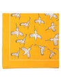 Large Cotton Handkerchiefs with Pheasant Print, Canary
