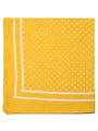 Extra Large Traditional Cotton Spotted Handkerchiefs, Canary with White Spots