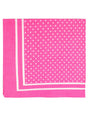 Extra Large Traditional Cotton Spotted Handkerchiefs, Cerise Pink with White Spots