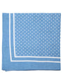 Extra Large Traditional Cotton Spotted Handkerchiefs, Sky Blue with White Spots