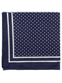 Large Cotton Handkerchief, Navy with White Spots