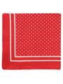 Large Cotton Handkerchief, Red with White Spots