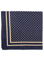 Large Cotton Handkerchief, Navy with Cream Spot
