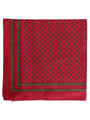 Large Cotton Handkerchief, Wine with Olive Spots