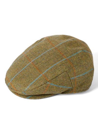 Failsworth Waterproof Classic Tweed Cap, Sage Herringbone