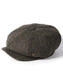 Carloway Harris Tweed Baker Boy Cap, Loden