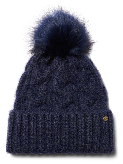 Failsworth Amelia Women's Knitted Beanie Hat, Navy