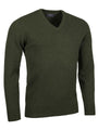 Glenmuir 1891 Lomond V Neck Lambswool Sweater, Seaweed Marl
