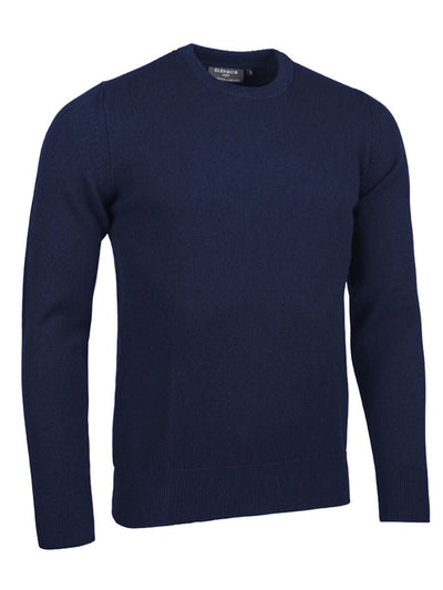 Glenmuir 1891 Morar Crew Neck Lambswool Sweater, Navy Blue