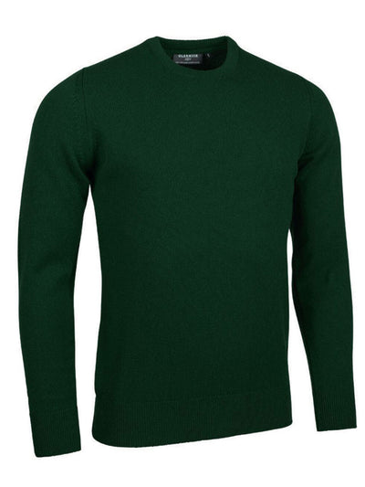 Glenmuir 1891 Morar Crew Neck Lambswool Sweater, Tartan Green