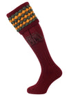 The Angus Shooting Sock, Burgundy