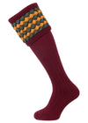 The Angus Shooting Sock, Burgundy