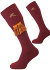 The Stalker Cushion Foot Shooting Sock - Burgundy Pheasant