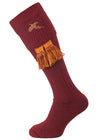 The Stalker Cushion Foot Shooting Sock - Burgundy Pheasant