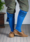 The Lady Grafton Shooting Sock - Azure - Medium