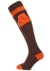 The Byron Wool Shooting Sock - Pecan & Spice