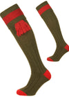 The Byron Shooting Sock - Olive & Ruby