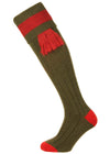 The Byron Shooting Sock - Olive & Ruby
