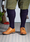The Harris Cable Shooting Sock, Aubergine