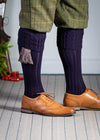 The Harris Cable Shooting Sock, Aubergine