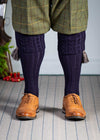 The Harris Cable Shooting Sock, Aubergine