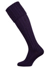 The Harris Cable Shooting Sock, Aubergine