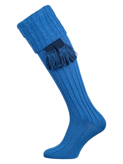 The Harris Cable Shooting Sock, Azure