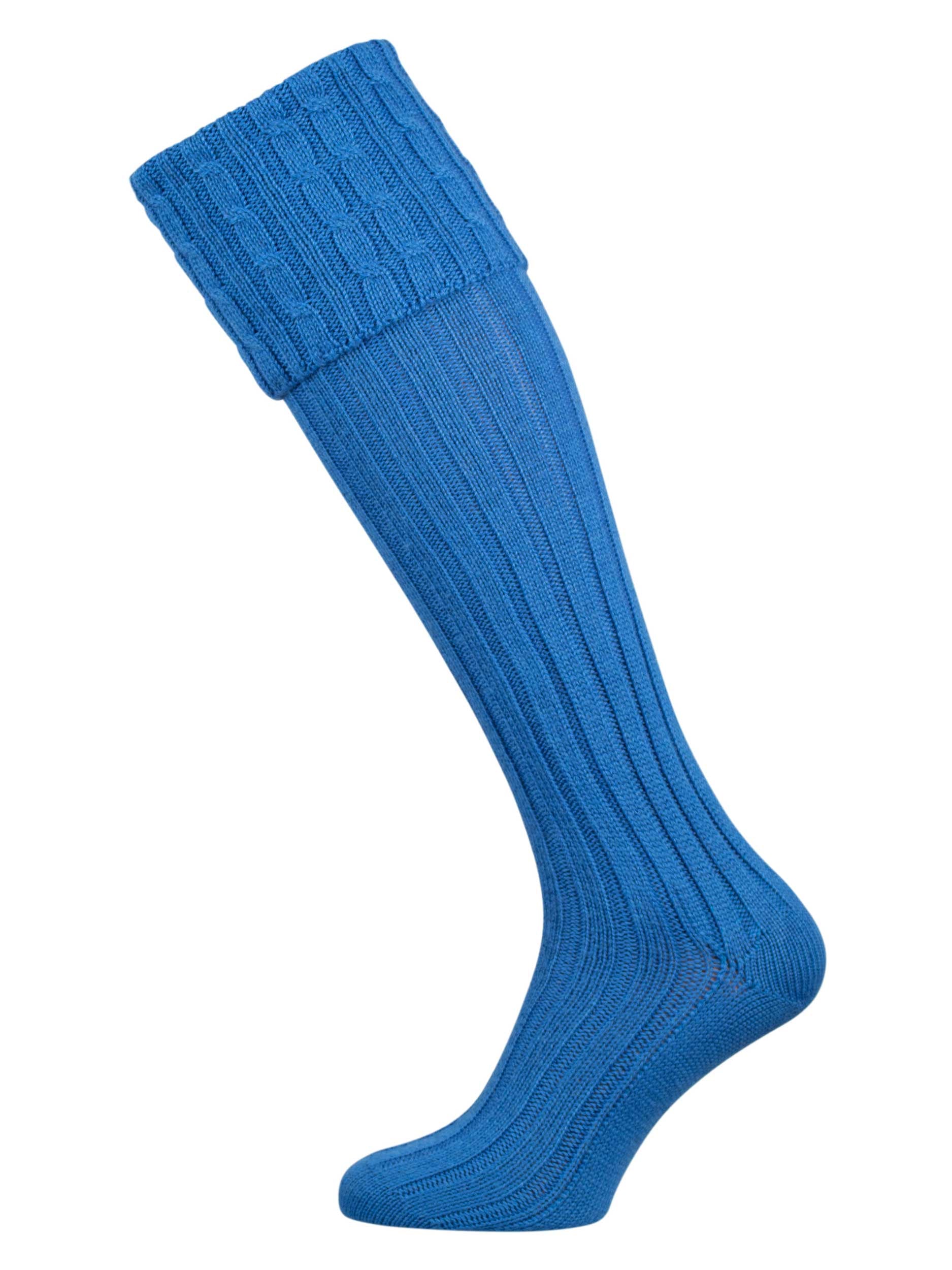The Harris Cable Shooting Sock, Azure