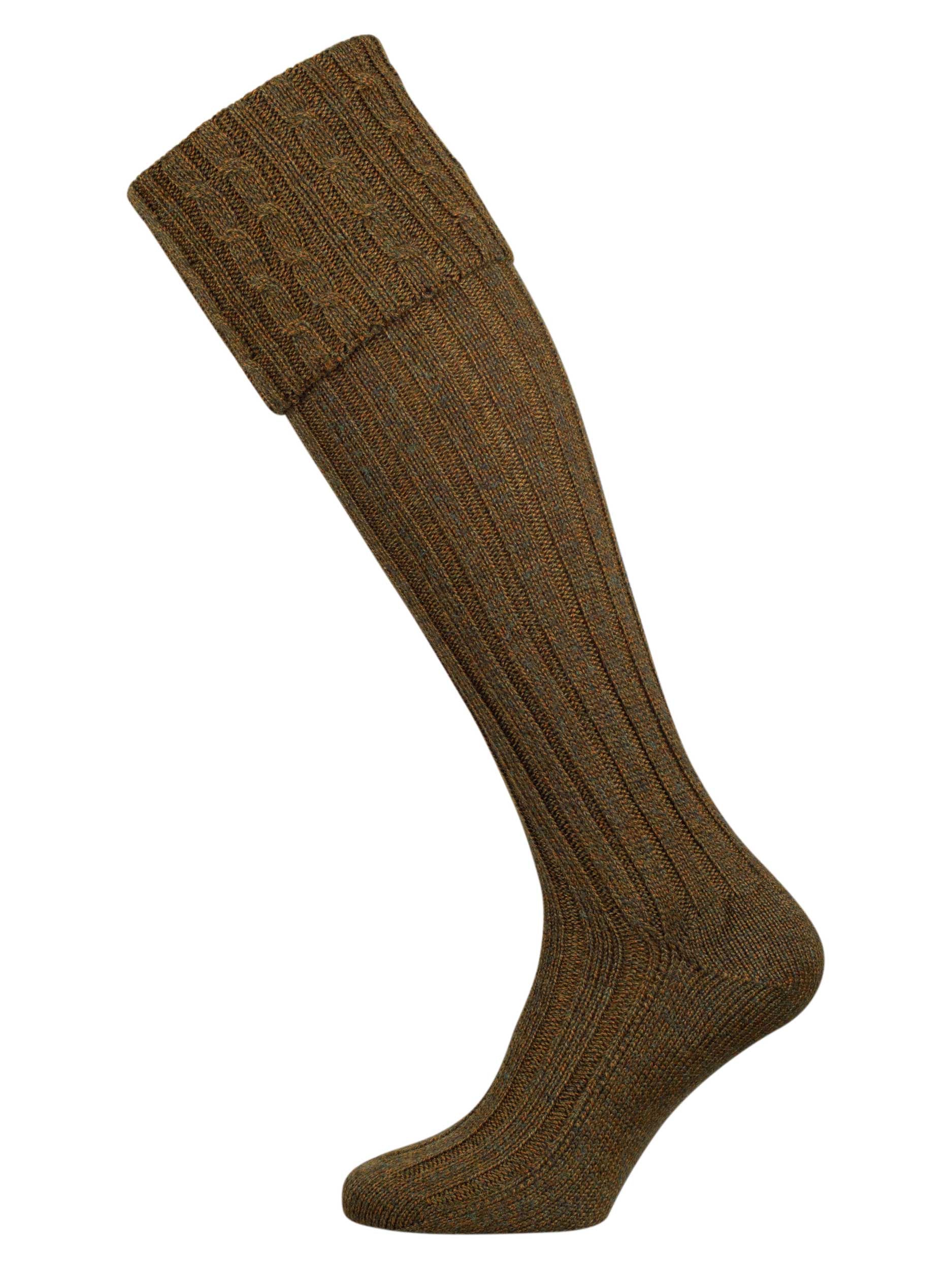 The Harris Cable 'Bracken' Merino Blend Shooting Sock