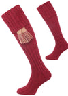The Harris Cable Shooting Sock - Cherry