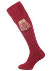 The Harris Cable Shooting Sock - Cherry