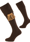 The Harris Cable Shooting Sock - Dark Natural