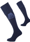 The Harris Cable Shooting Stocking - Navy