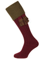 The Lomond Shooting Sock, Burgundy & Bracken