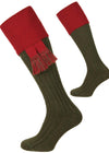 The Lomond Shooting Sock, Spruce & Brick Red