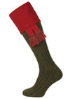 The Lomond Shooting Sock, Spruce & Brick Red