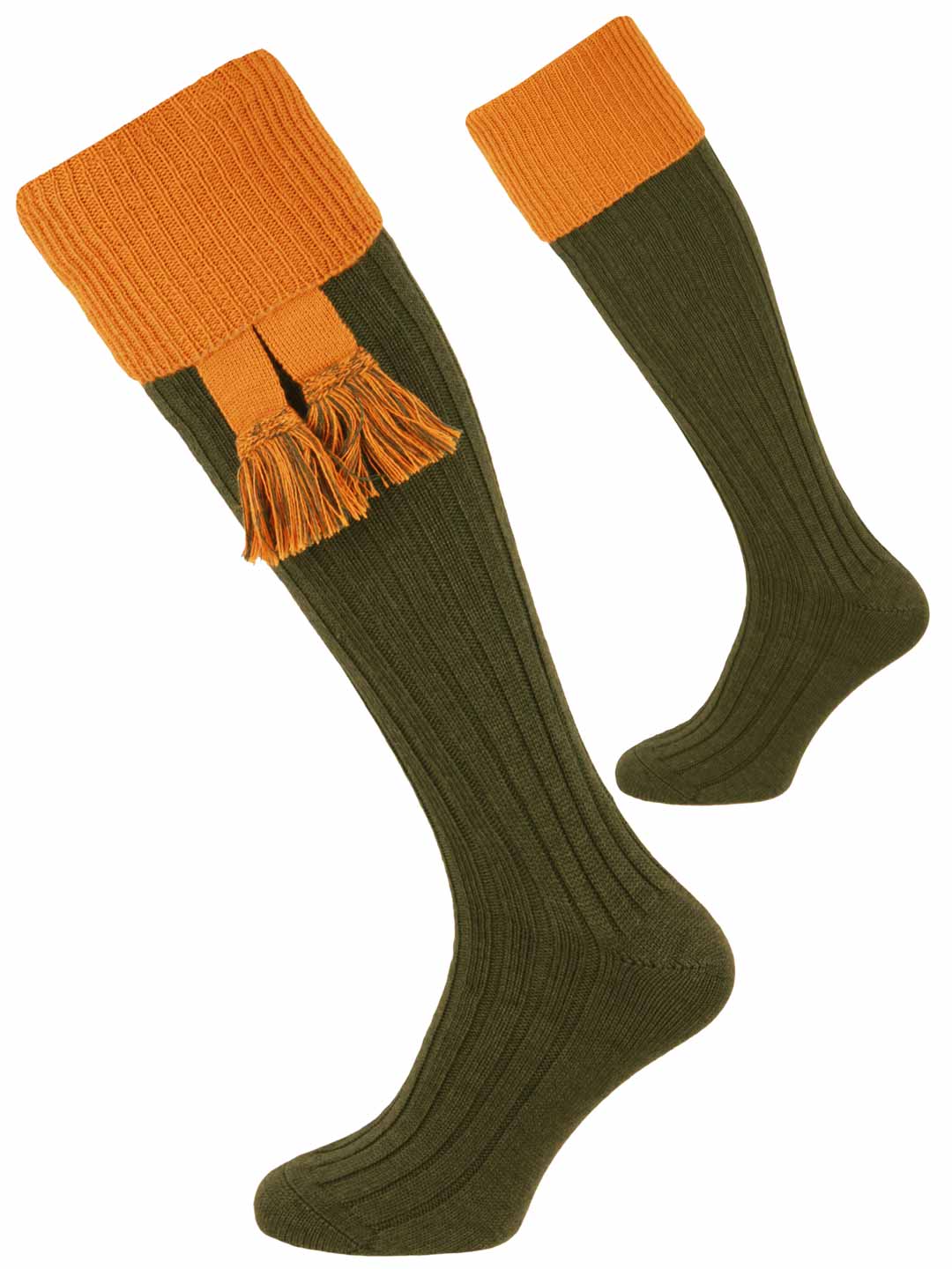 The Lomond Shooting Sock - Spruce & Ochre