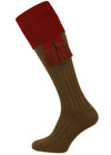 The Lomond Spruce & Burgundy Shooting Sock